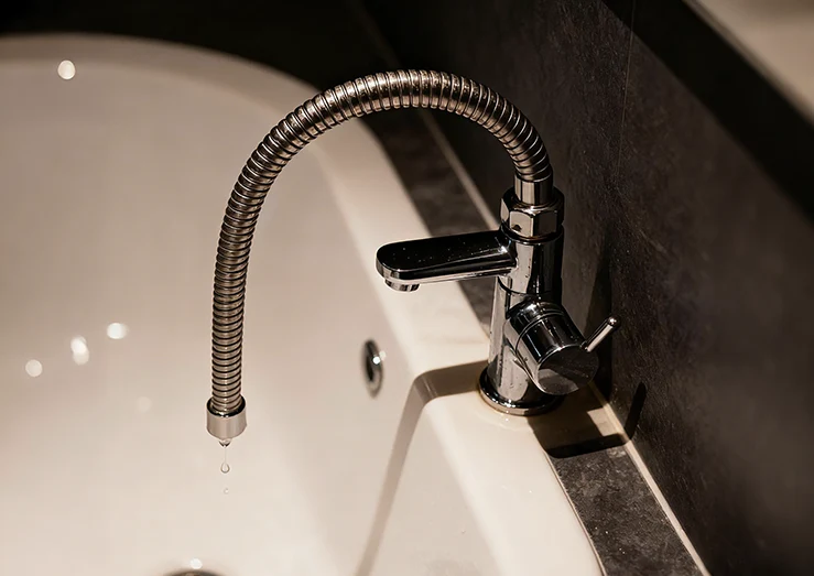 How to deal with a leaking bathroom hose?