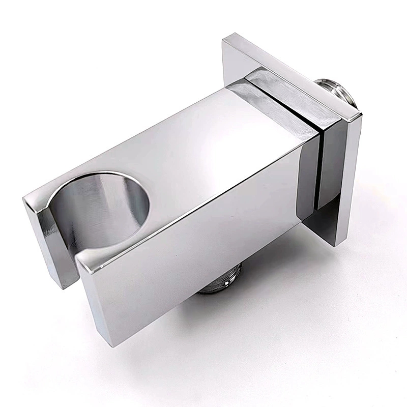 Brass Shower Holder & Bracket, Modern Minimalist Concealed Square Handheld Shower Mount