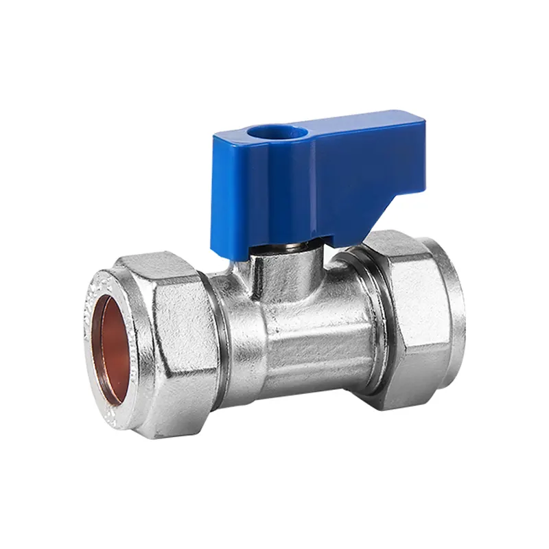 Brass Double Ferrule Straight Ball Valve
