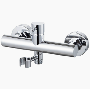 Chrome-Plated Brass Shower Mixer Valve with Bidet Sprayer Holder