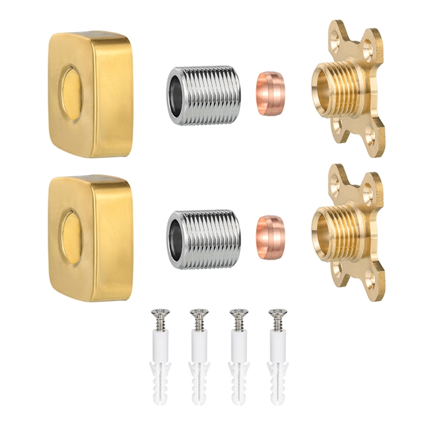 Gold square Shower Faucet Plate