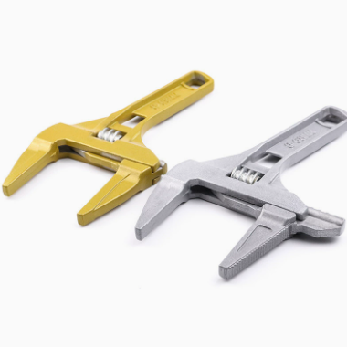 Heavy Duty Aluminum Alloy Wrench with Large Jaw and Short Handle