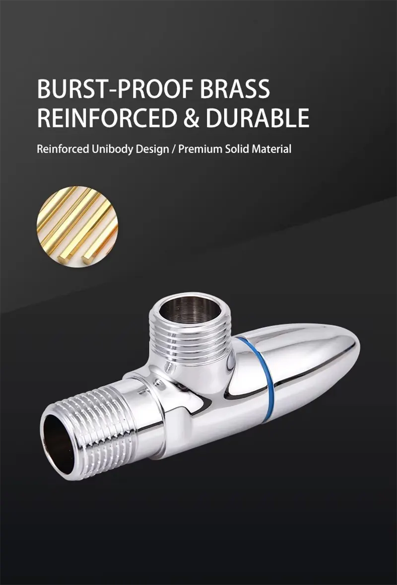 Red Blue Brass Angle Valve