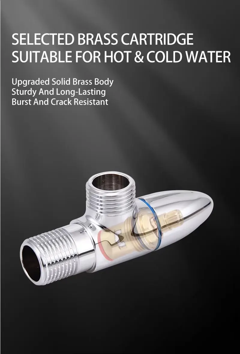 Red Blue Brass Angle Valve