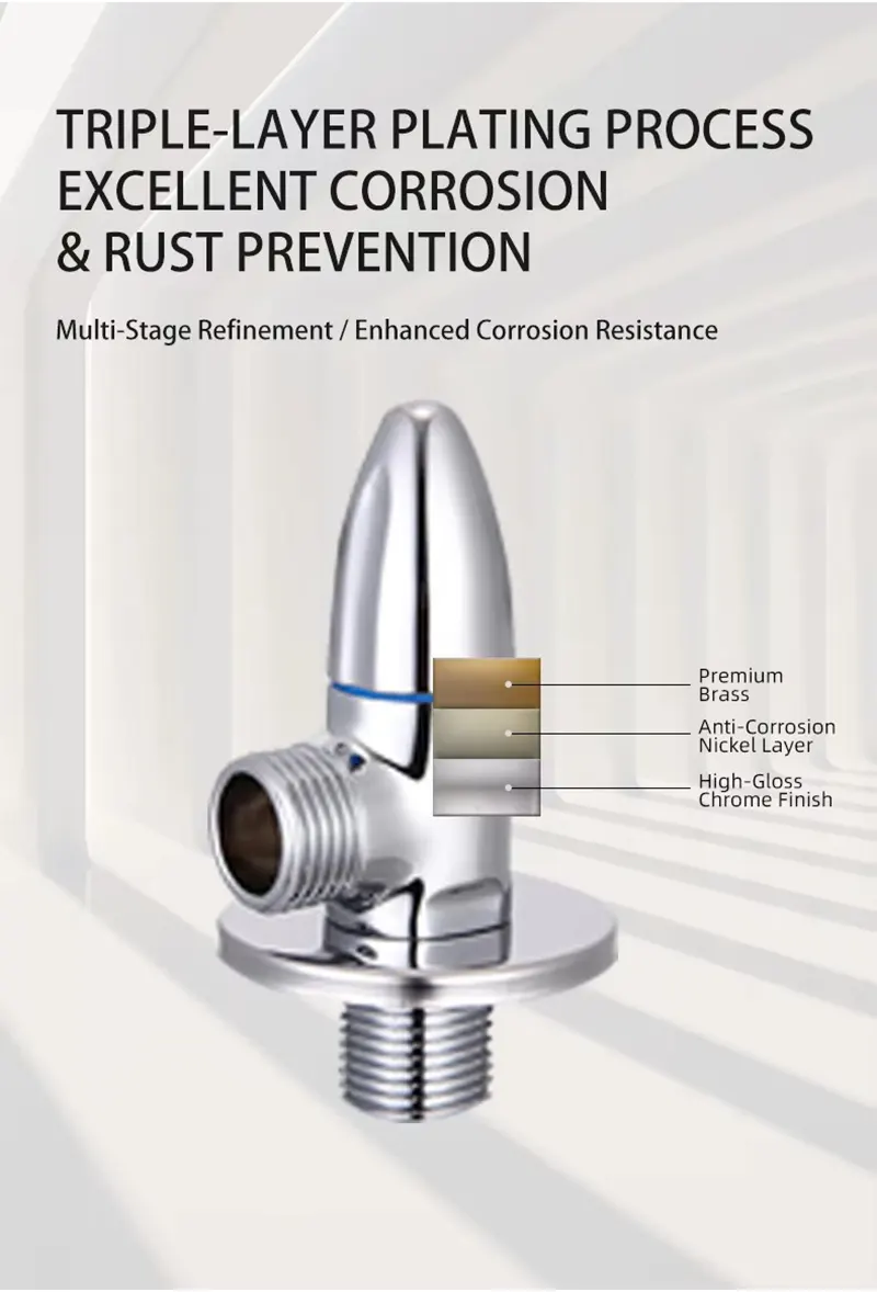 Red Blue Brass Angle Valve