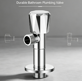 Leak-Proof Brass Angle Stop Valve, 1/2