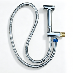 Middle East Hot Sale Handheld Bidet Sprayer Set, Chrome‑Plated Brass Push‑Button Sprayer Gun, 1.2M 304 Stainless Steel Hose, Home Toilet Cleaning Pressure Boost Spray Kit
