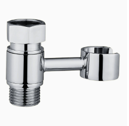 Solid Brass Chrome Bidet Sprayer Holder, 360° Swivel Bracket with 1/2