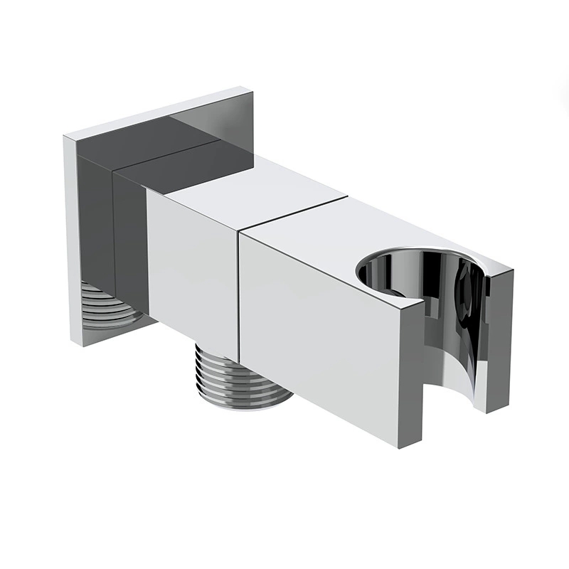 Thickened Solid Brass Square Angle Valve with Shower Holder, 1/2