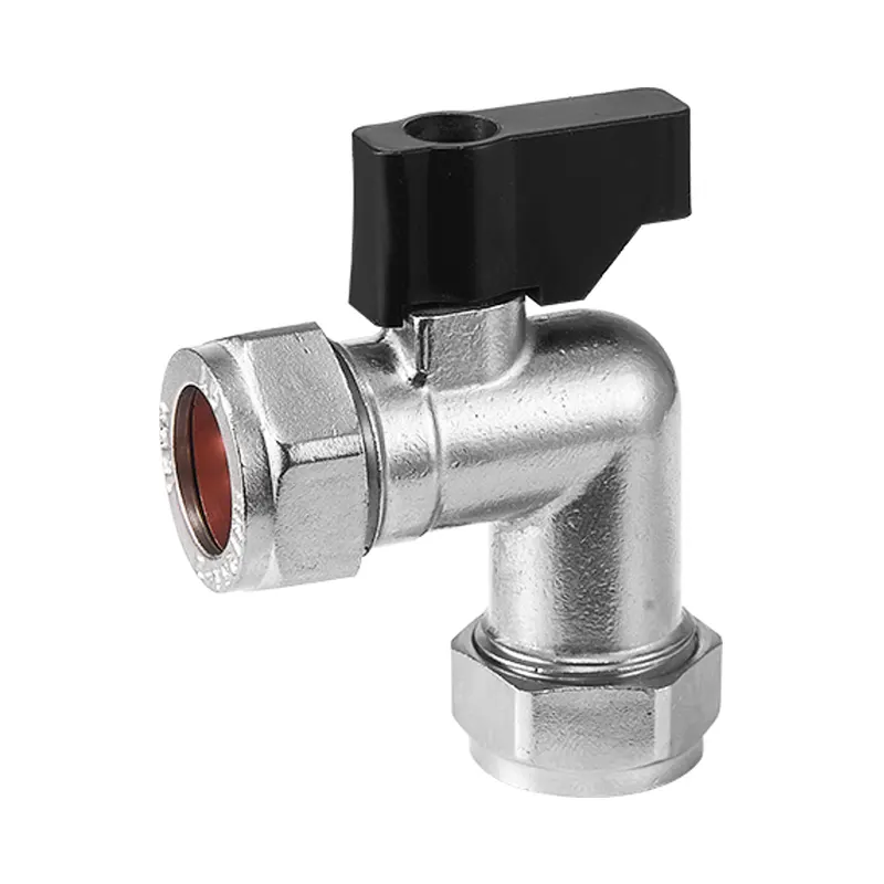 Two-Way Compression Fitting L-Style Right-Angle Ball Valve
