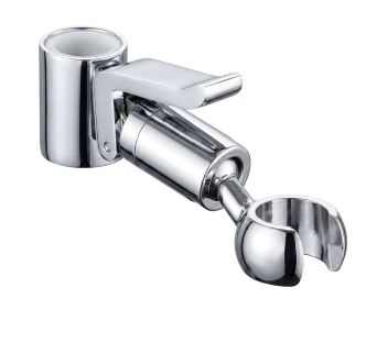 Universal Brass Mechanical Arm Shower Head Bracket, 360° Swivel Extender Holder